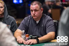 Christopher Wyncoop won his Main Event seat for $150 and has made Day 6.