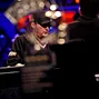 Phil Hellmuth as seen through the Poker Players Championship trophy
