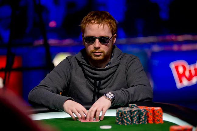 Niall Farrell in action at the 2013 WSOP