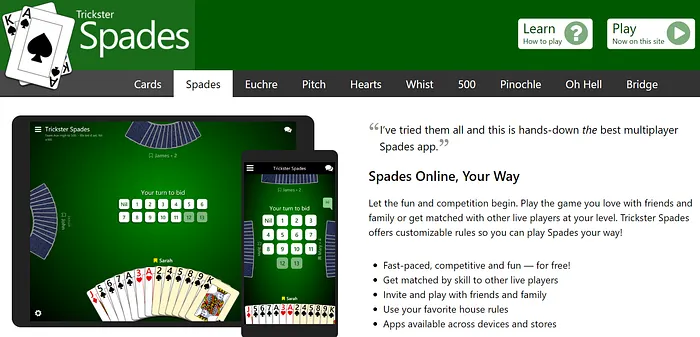 Trickster Spades