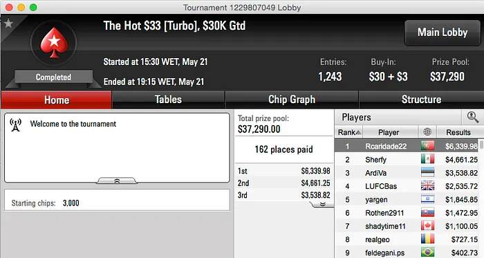 Afonso Ferro 2º no Quarterback da 888poker & Mais 104