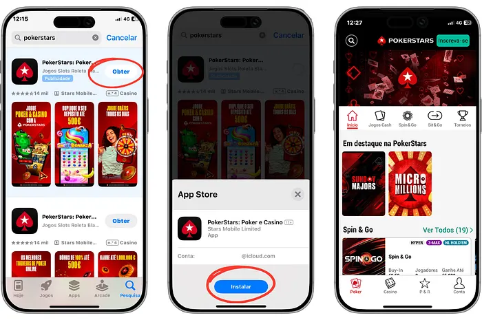 Passos download App Pokerstars Portugal iOS