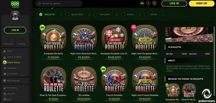 888casino Live Roulette