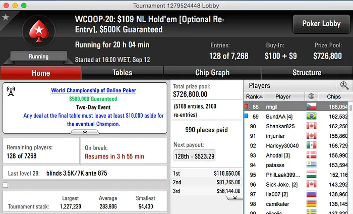 WCOOP 2015: Naza Foi 21º no Evento #18; Gil Mendes (#20) e Nuno Mafra Rumam (#21) ao Dia 2 103