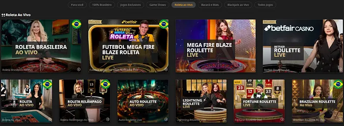 Roleta ao vivo betfair