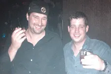 Mike "Wisco" Murray with Phil Hellmuth