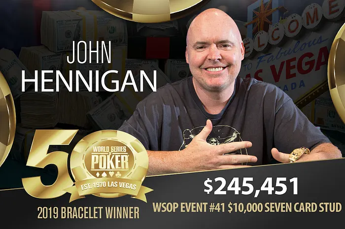 John Hennigan Venceu Seu 6º Bracelete WSOP no $10K Seven Card Stud