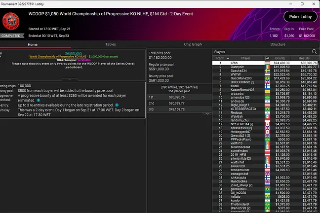 2025 PokerStars WCOOP