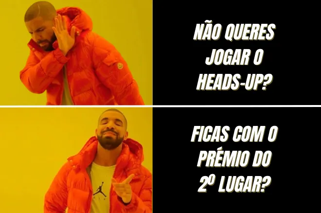 Jogador recusa jogar heads-up e contenta-se com prémio do 2º lugar em torneio ao vivo