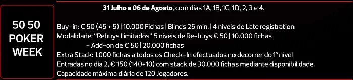 Joaquim Abel Quintas Lidera Rumo ao Dia 2 da 50/50 Poker Week 101