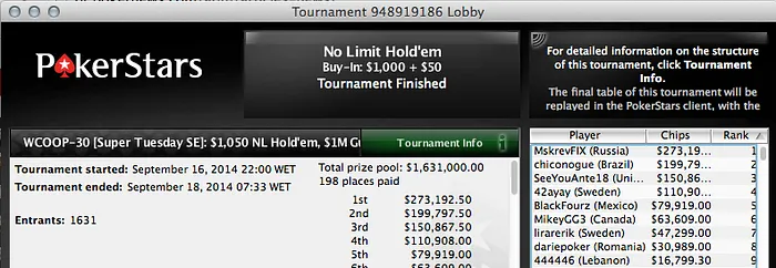 Continuamos a Procurar o Big Hit no WCOOP - flotheguts no Dia 2 do Evento #32 101