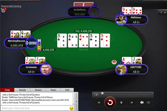 EPT Online Biggest Hands