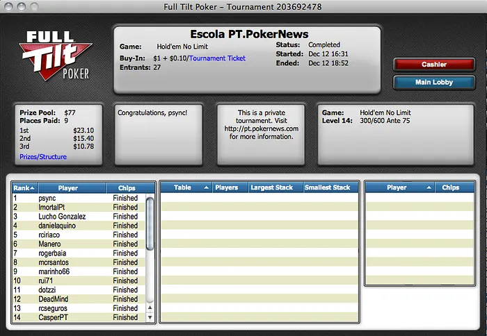Liga PT.PokerNews - Dário psync Ornelas Bate a Concorrência 101