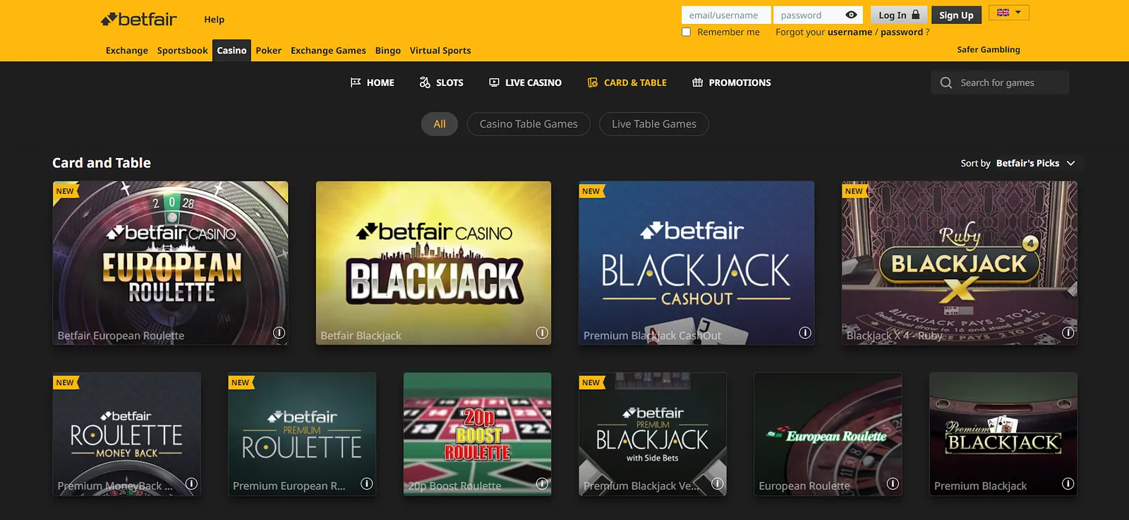 Betfair Casino