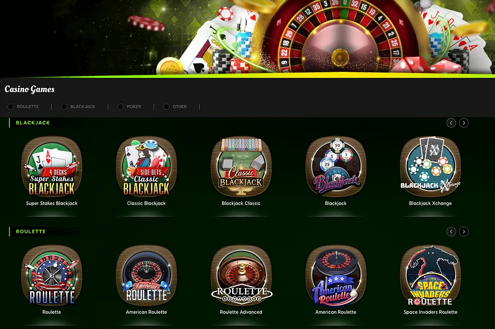 Interfaz del lobby de 888casino mostrando juegos de tragaperras y ruleta en vivo
