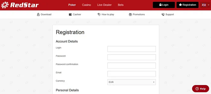 Cadastro baixar redstar poker download