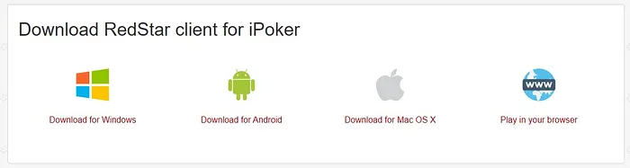 Download RedStar Poker dispositivos