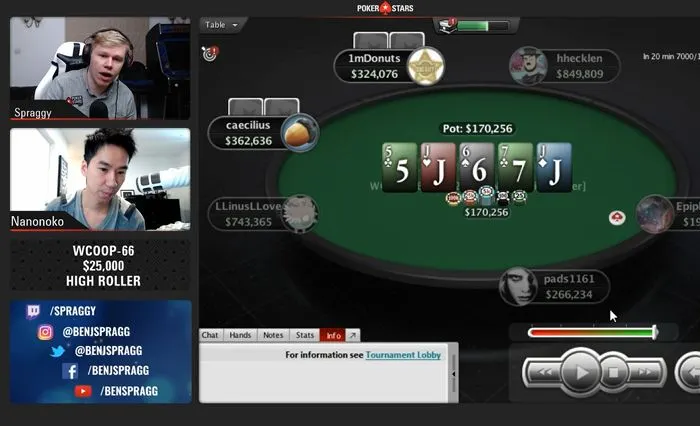 Replay Twitch : Avalanche de stars sur la finale du High Roller WCOOP 0001
