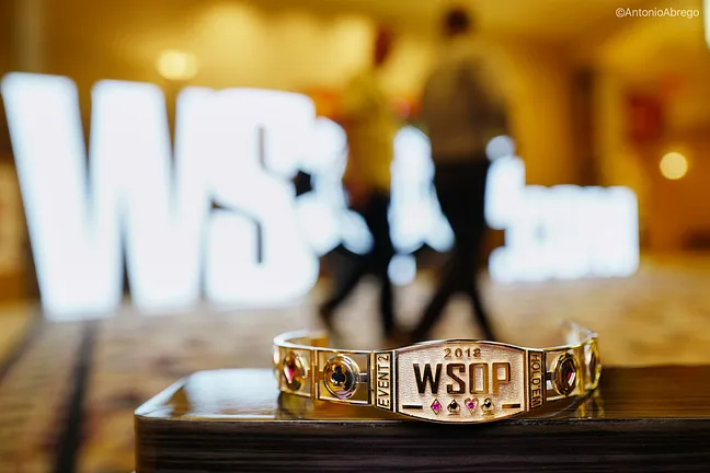 A gold WSOP bracelet just like this one is up for grabs