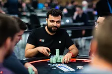 Rui Sousa has just 15 opponents remaining, all with smaller chip stacks.