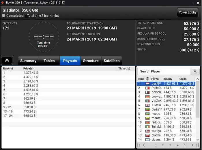 Lobby de poker da partypoker