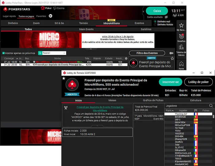 freeroll pokerstars micromillions