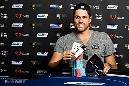 Benjamin Pollak après sa victoire sur le Side