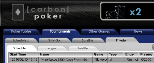 Amanhã 0 PokerNews Cash Freeroll Series na Carbon Poker 101
