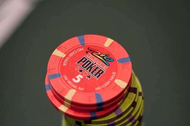 Three pink "add-on" chips top off the players' starting stacks.