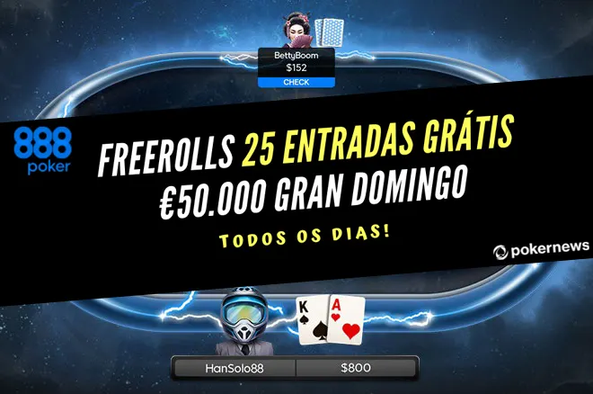 Freerolls para o Gran Domingo da 888poker.pt