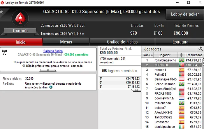 Lobby de poker da PokerStars