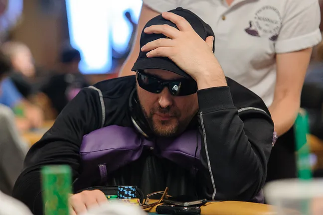 Phil Hellmuth steaming.