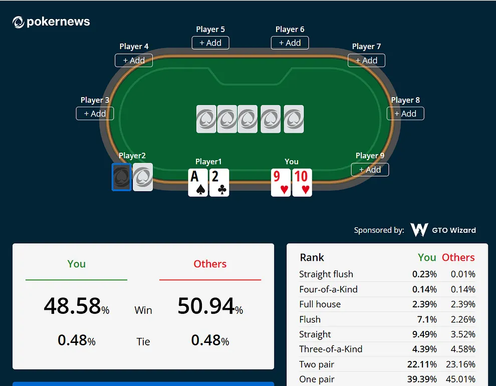 Poker Odds Calculator example