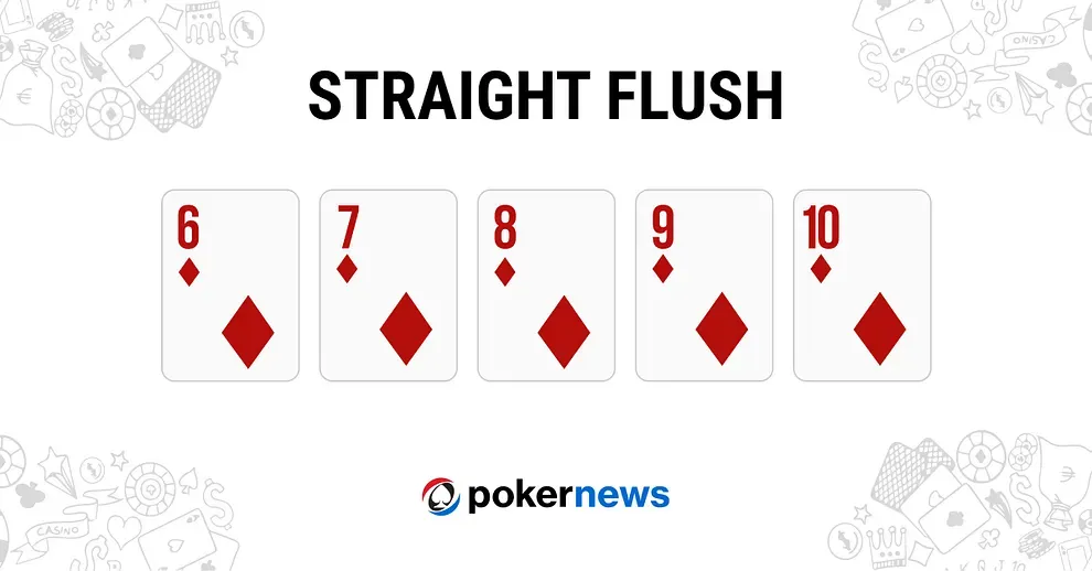 Example of a straight flush hand in poker