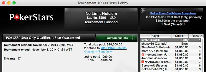 João Simão vai ao EPT Praga, Thiago Crema, Ricardo Azevedo, Pedro Correa e kvs55 ao PCA... 104