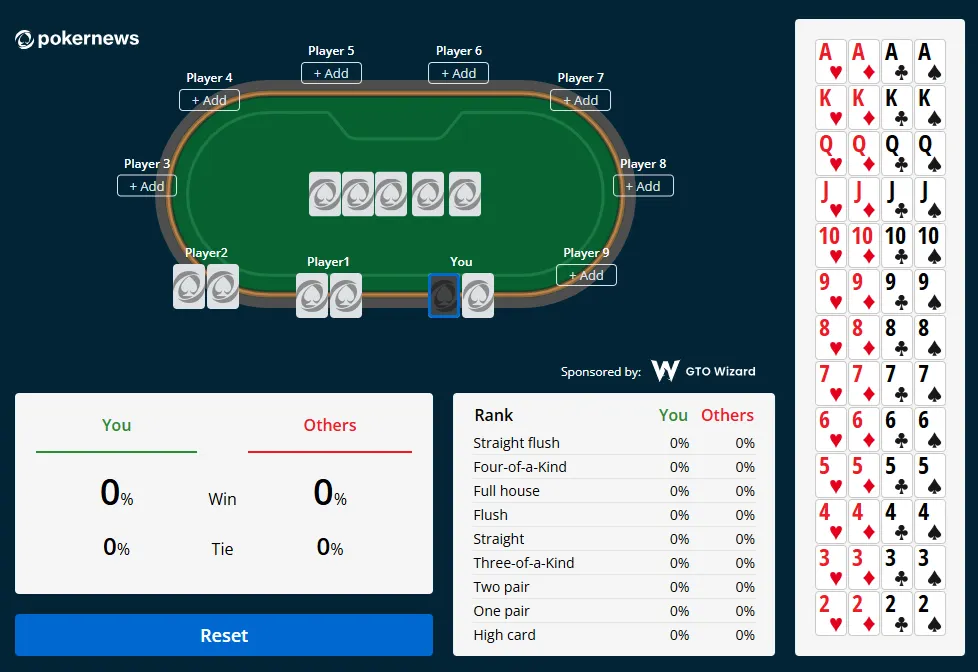 Poker Odds Calculator Screenshot