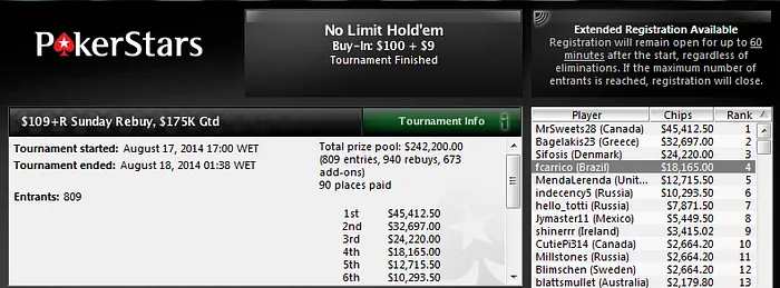 109+R Sunday Rebuy