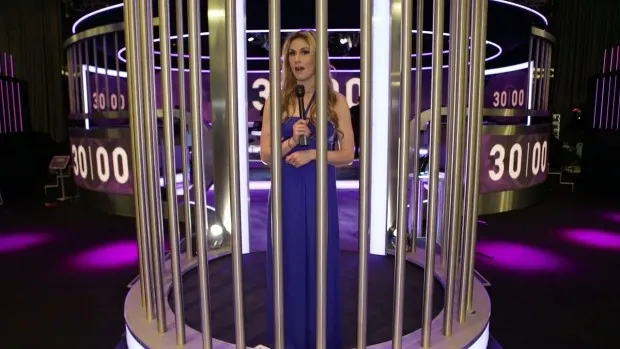 Sarah Grant in the Shark Cage!
