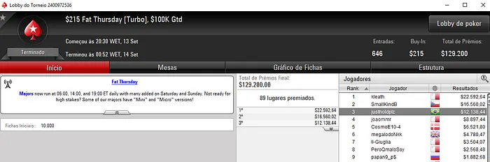 Forras Online: João Valli Quarto no Bounty Builder High Roller & Mais 103