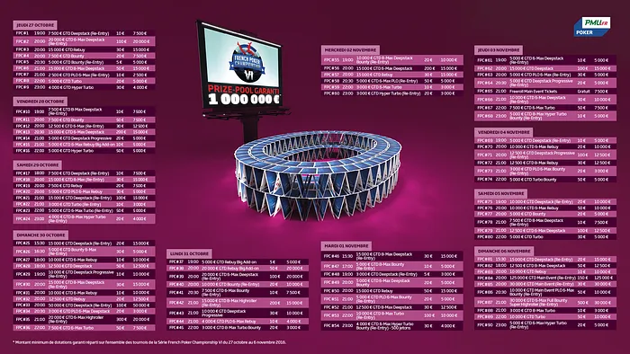 French Poker Championship : Le programme complet du festival online de PMU 101