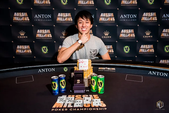 2019 Aussie Millions Accumulator Champion Vincent Huang