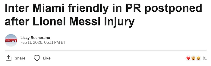 Messi Injury article - ESPN