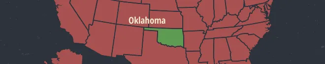 Oklahoma Online Poker Map