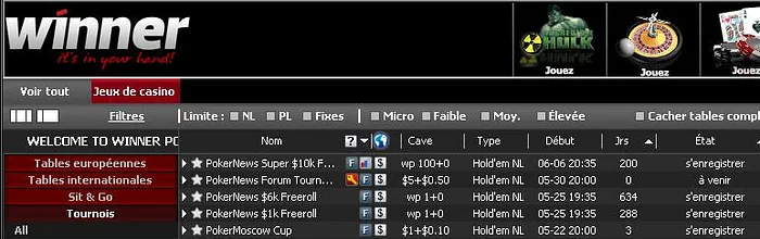 Winner Poker : Freeroll PokerNews à 6.000$ mardi 25 mai à 19h35 101