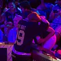 Phil Hellmuth hugs his wife after his double up