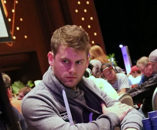 Chris Moon on Day 2 of the Borgata Winter Poker Open Six-Max Event