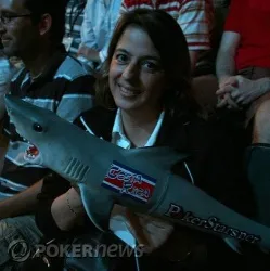 Humberto's wife, Patricia Underwood de Brenes, watches over the shark