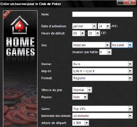 Homes Games Pokerstars : Mode d'emploi pour démarrer votre Club 105