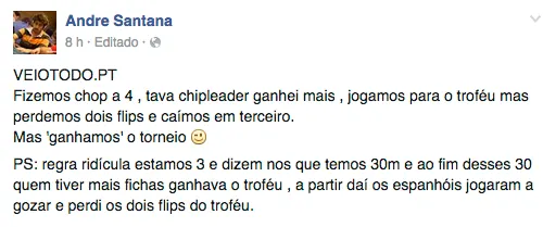 André Santana 3º na Madrid Cup 2015 (€16,000) 101