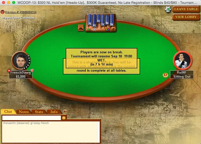 WCOOP 2015: Luis Faria 32º no Evento #9 & RuiNF Last 64 no Evento #13 102